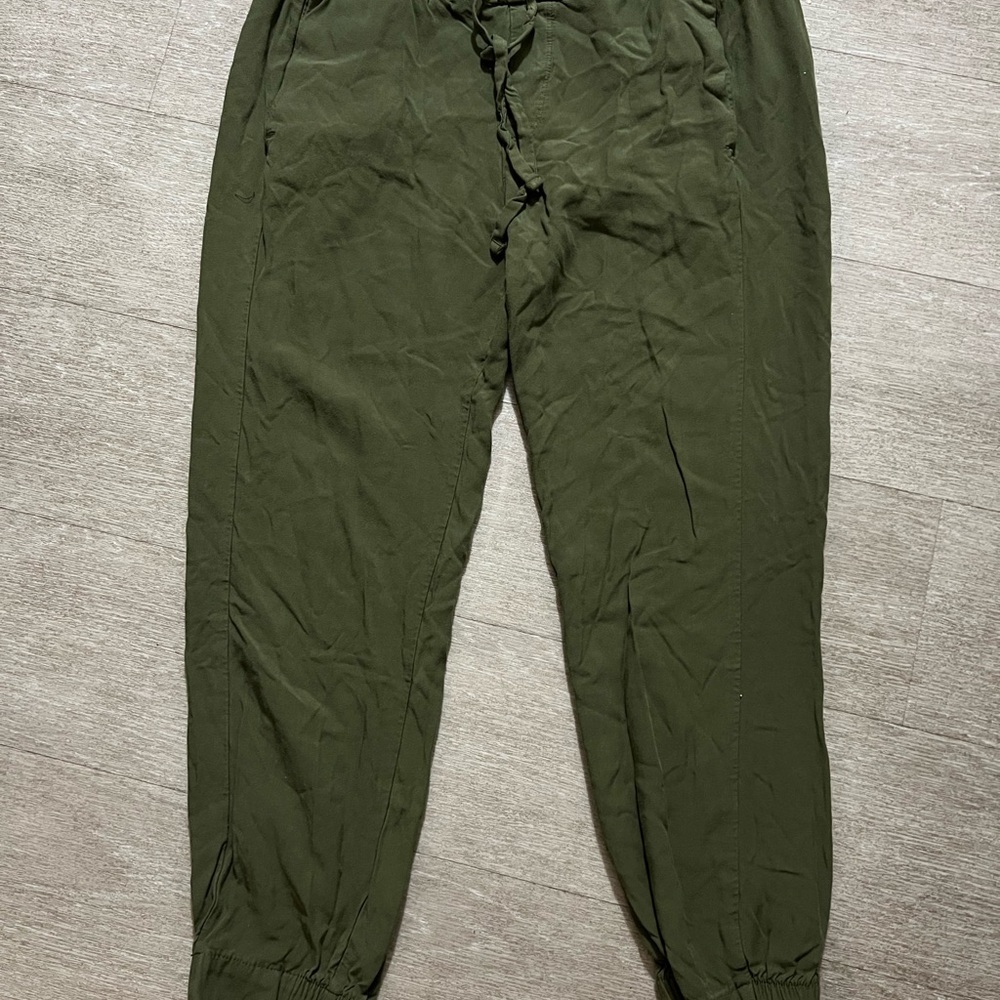 Hurley Green Beach/Surf style Pants Elastic Cuffs Relaxed Fit